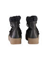 Produktbild fr 'PIECES Boots Leder Schnrer Webpelzbesatz Glitzer dunkelgrn'