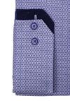 Produktbild fr 'PURE Modern Fit Hemd Langarm Haifischkragen Muster blau'