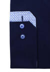 Produktbild fr 'PURE Modern Fit Hemd Langarm Haifischkragen Brusttasche navy'