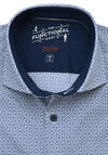 Produktbild fr 'PURE Slim Fit Hemd Langarm Haifischkragen Stretch Muster blau'