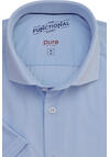 Produktbild fr 'PURE Slim Fit Hemd Halbarm Haifischkragen Stretch Struktur hellblau'