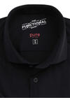 Produktbild fr 'PURE Slim Fit Hemd Halbarm Haifischkragen Functional Stretch schwarz'