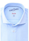 Produktbild fr 'PURE Slim Fit Functional Hemd Langarm Haifischkragen Stretch Muster hellblau'