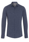 Produktbild fr 'PURE Slim Fit Functional Hemd Langarm Haifischkragen Stretch Muster dunkelblau'