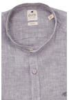Produktbild fr 'PURE Casual Fit Hemd Langarm Stehkragen Leinen grau'