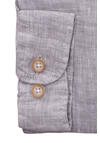 Produktbild fr 'PURE Casual Fit Hemd Langarm Stehkragen Leinen grau'
