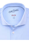Produktbild fr 'PURE Slim Fit Hemd extra langer Arm Haifischkragen Stretch Struktur hellblau'