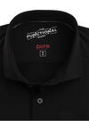 Produktbild fr 'PURE Slim Fit Hemd extra langer Arm Haifischkragen Stretch Struktur schwarz'