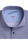 Produktbild fr 'PURE Slim Fit Functional Hemd Langarm Haifischkragen Stretch Muster blau'