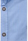 Produktbild fr 'PURE Slim Fit Trachtenhemd Langarm Button Down Kragen Karo hellblau'