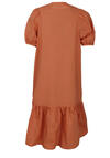 Produktbild fr 'RICH&ROYAL Kurzarm Kleid geknpfte Front Volant Puffrmel orange'