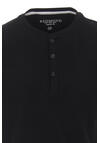 Produktbild fr 'REDMOND Henley Shirt Halbarm Sarafino Ausschnitt schwarz'