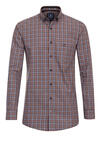 Produktbild fr 'REDMOND Comfort Fit Hemd Langarm Button Down Kragen Karo rot'