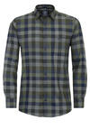 Produktbild fr 'REDMOND Comfort Fit Hemd Langarm New Kent Kragen Flanell Karo grn'