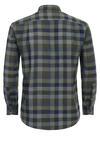 Produktbild fr 'REDMOND Comfort Fit Hemd Langarm New Kent Kragen Flanell Karo grn'
