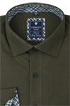 Produktbild f�r 'REDMOND Casual Comfort Fit Hemd Langarm New Kent Kragen Fischgrat oliv'