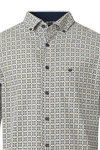 Produktbild f�r 'REDMOND Casual Comfort Fit Hemd Langarm Button Down Kragen Muster gelb'