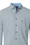 Produktbild f�r 'REDMOND Casual Comfort Fit Hemd Langarm Button Down Kragen Muster blau'