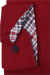 Produktbild f�r 'REDMOND Casual Modern Fit Hemd Langarm New Kent Kragen Fischgrat rot'