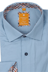 Produktbild f�r 'REDMOND Casual Modern Fit Hemd Langarm New Kent Kragen Fischgrat hellblau'