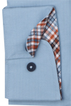 Produktbild f�r 'REDMOND Casual Modern Fit Hemd Langarm New Kent Kragen Fischgrat hellblau'