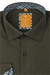 Produktbild f�r 'REDMOND Casual Modern Fit Hemd Langarm New Kent Kragen Fischgrat oliv'