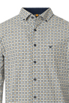 Produktbild f�r 'REDMOND Casual Modern Fit Hemd Langarm Button Down Kragen Muster gelb'