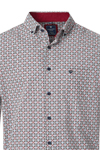 Produktbild f�r 'REDMOND Casual Modern Fit Hemd Langarm Button Down Kragen Muster rot'