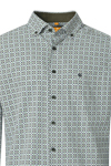Produktbild f�r 'REDMOND Casual Modern Fit Hemd Langarm Button Down Kragen Muster gr�n'