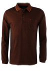 Produktbild f�r 'REDMOND Casual Poloshirt Langarm gekn�pfter Polokragen Pique blutorange'