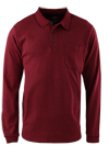 Produktbild f�r 'REDMOND Casual Poloshirt Langarm gekn�pfter Polokragen Pique rot'