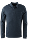 Produktbild f�r 'REDMOND Casual Poloshirt Langarm gekn�pfter Polokragen Pique dunkelblau'