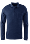 Produktbild f�r 'REDMOND Casual Poloshirt Langarm gekn�pfter Polokragen Pique navy'