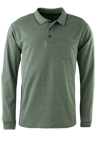 Produktbild f�r 'REDMOND Casual Poloshirt Langarm gekn�pfter Polokragen Pique gr�n'