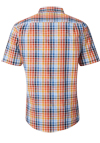Produktbild fr 'REDMOND Casual Modern Fit Hemd Halbarm Multikaro orange'