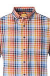 Produktbild fr 'REDMOND Casual Modern Fit Hemd Halbarm Multikaro orange'