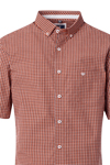 Produktbild fr 'REDMOND Casual Comfort Fit Hemd Halbarm Karo orange'