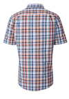 Produktbild fr 'REDMOND Casual Comfort Fit Hemd Halbarm Multikaro orange'