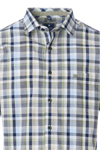 Produktbild fr 'REDMOND Casual Comfort Fit Hemd Halbarm Multikaro grn'