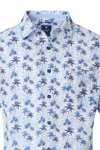 Produktbild fr 'REDMOND Casual Modern Fit Hemd Halbarm Palmenmuster blau'