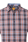 Produktbild fr 'REDMOND Casual Modern Fit Hemd Halbarm Multikaro rot'