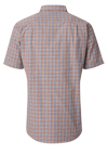 Produktbild fr 'REDMOND Casual Comfort Fit Hemd Halbarm Karo orange'