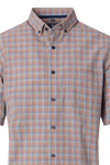 Produktbild fr 'REDMOND Casual Comfort Fit Hemd Halbarm Karo orange'