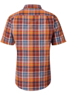 Produktbild fr 'REDMOND Casual Comfort Fit Hemd Halbarm Multikaro orange'