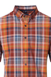 Produktbild fr 'REDMOND Casual Comfort Fit Hemd Halbarm Multikaro orange'