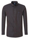 Produktbild fr 'REDMOND Casual Modern Fit Hemd Langarm Button Down Kragen Flanell dunkelbraun'