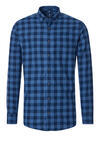 Produktbild fr 'REDMOND Casual Modern Fit Hemd Langarm Button Down Kragen Flanell Karo blau'
