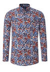 Produktbild fr 'REDMOND Casual Modern Fit Hemd Langarm Button Down Kragen Muster rot'