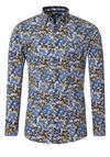 Produktbild fr 'REDMOND Casual Modern Fit Hemd Langarm Button Down Kragen Muster braun'