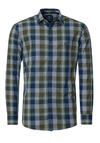 Produktbild fr 'REDMOND Casual Modern Fit Hemd Langarm New Kent Kragen Karo grn'